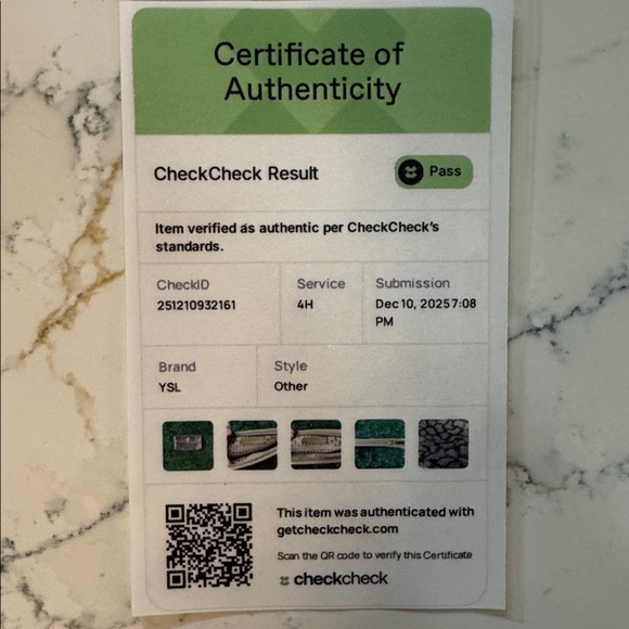 Authentic Yves Saint Laurent vintage clutch with COA - Picture 10 of 10